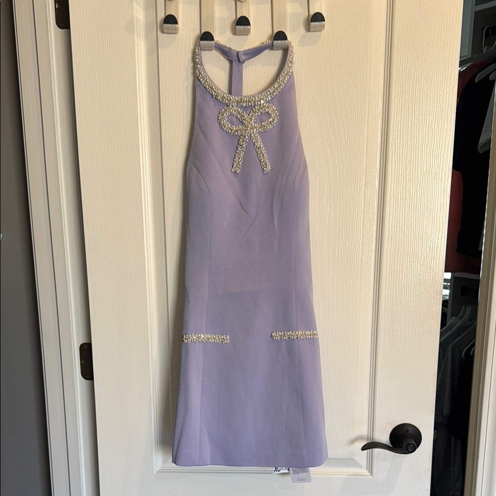 Lavender Halter Dress with Embellishments